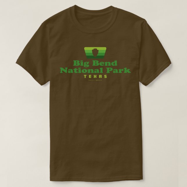 T-shirt Big Bend National Park Insigne rétro Arrowhead Gre (Design devant)