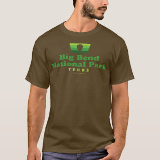 T-shirt Big Bend National Park Insigne rétro Arrowhead Gre
