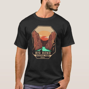 T-shirt Big Bend National Park Kayak Retro Emblem