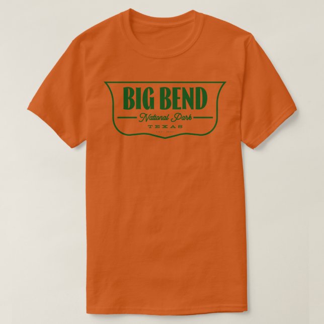 T-shirt Big Bend National Park Shield Vert (Design devant)