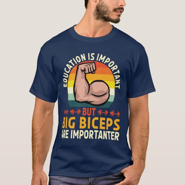 T-shirt Big Biceps sont importants Amoureux de la gym (Devant)