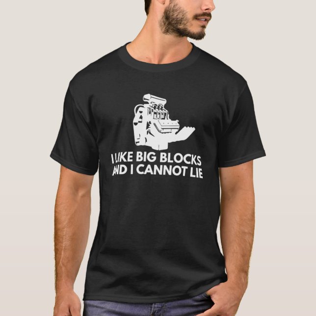 T-shirt Big Block Engine  Car Guy (Devant)