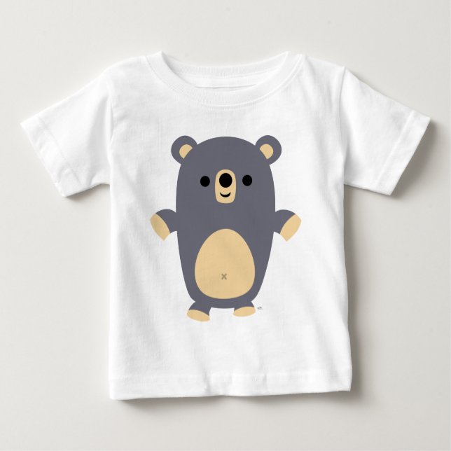 T-shirt Big Blue Cartoon Bear Baby (Devant)