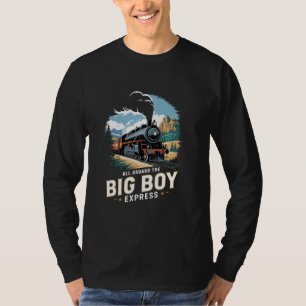 T-shirt Big Boy 4014 Moteur à vapeur Locomotive Train Rail