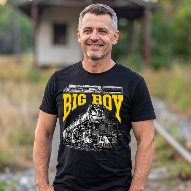 T-shirt Big Boy 4014 Union Pacific Class 4000. Steam Loco. (Big Boy 4014 Union Pacific Class 4000. Steam Loco. Men Basic Black T-Shirt)