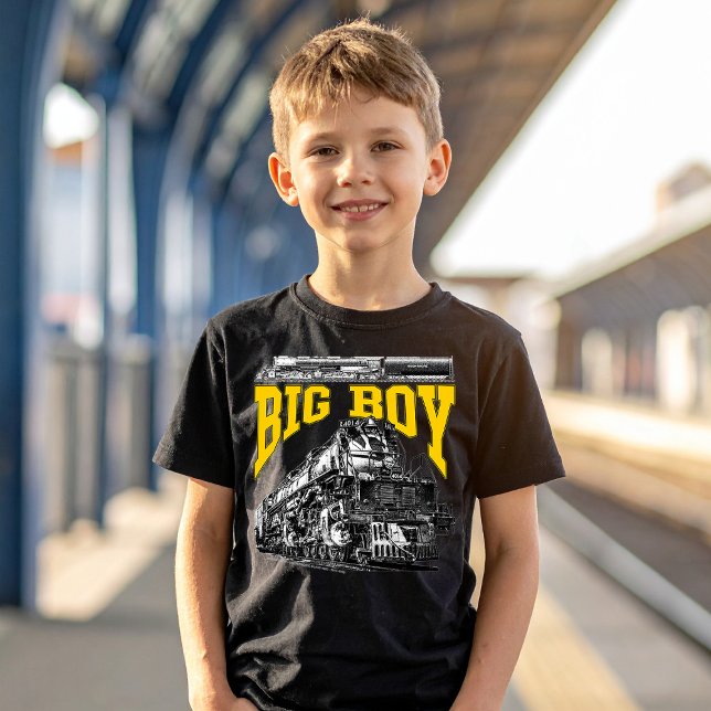 T-shirt Big Boy 4014 Union Pacific Class 4000. Steam Loco. (Big Boy 4014 Union Pacific Class 4000. Steam Loco. Boy Basic Black T-Shirt)
