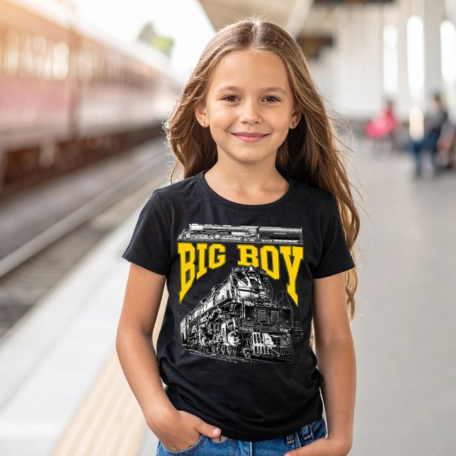 T-shirt Big Boy 4014 Union Pacific Class 4000. Steam Loco. (Big Boy 4014 Union Pacific Class 4000. Steam Loco. Girl Basic Black T-Shirt)