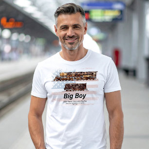 T-shirt Big Boy Train à vapeur Vintage Locomotive américai