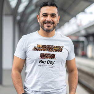 T-shirt Big Boy Train à vapeur Vintage Locomotive américai