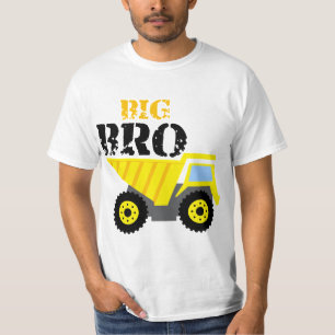 T-shirt Big Bro Construction Camion à vidange jaune