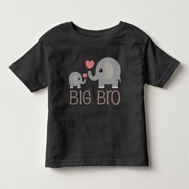 T-shirt Big Bro Elephant Brother Boys (Devant)