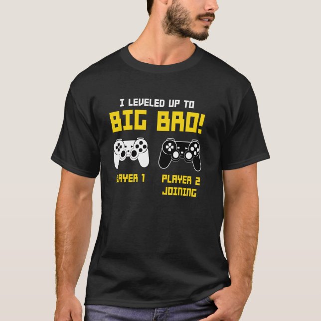 T-shirt Big Bro Faire-part Brother Gamer Contrôleur Gami (Devant)