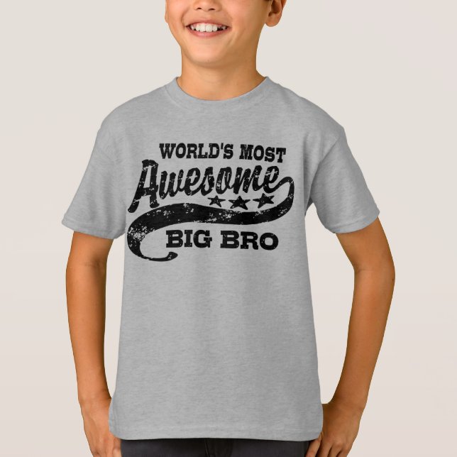 T-shirt Big Bro le plus génial au monde (Devant)