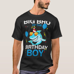 T-shirt Big Bro of the Birthday Boy Shark Ocean Thème Matc