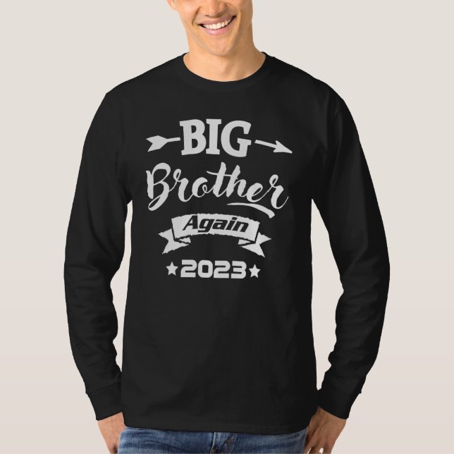 T-shirt Big Brother Again 2023 Baby Announcement Boys Todd (Devant)
