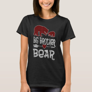 T-shirt Big Brother Bear Buffalo Red Plaid Flaid Christmas