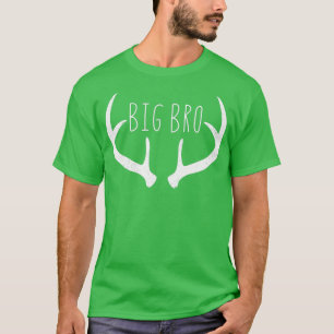T-shirt Big Brother Boys Deer Antlers Chasse