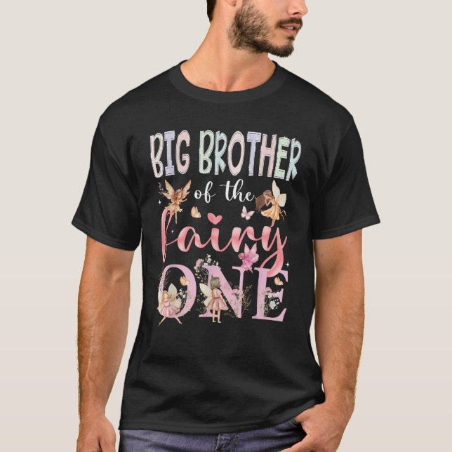 T-shirt Big Brother De La Fée Un 1Er Anniversaire Fai (Devant)