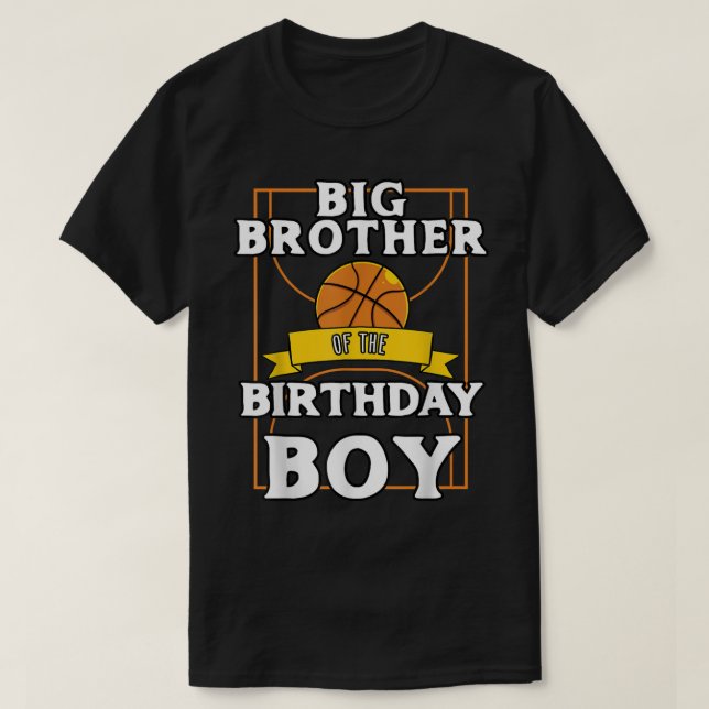 T-shirt Big Brother De L'Anniversaire De Basketball Annive (Design devant)