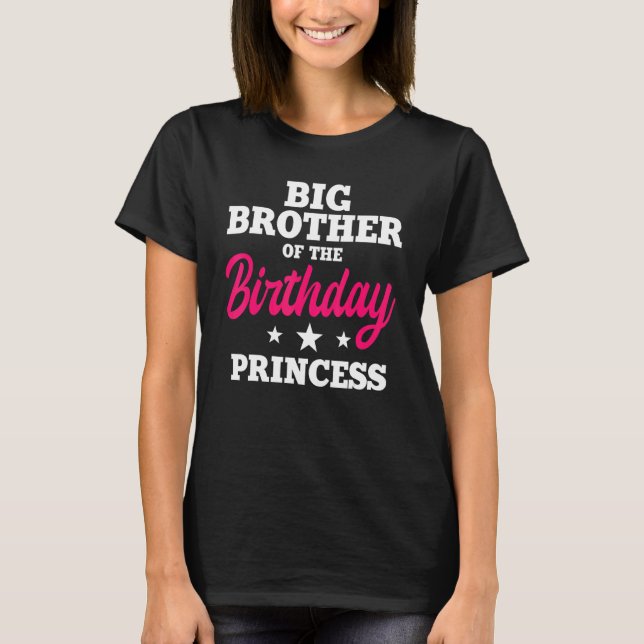 T-shirt Big Brother De L'Anniversaire De La Princesse Ce A (Devant)