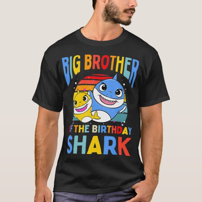 T-shirt Big Brother De L'Anniversaire Du requin Bro Corres (Devant)
