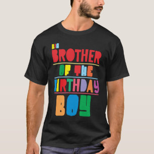T-shirt Big Brother De L'Anniversaire Garçon Fête Colorée 
