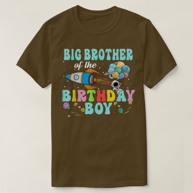 T-shirt Big Brother De L'Astronaut Anniversaire Boy Space  (Design devant)