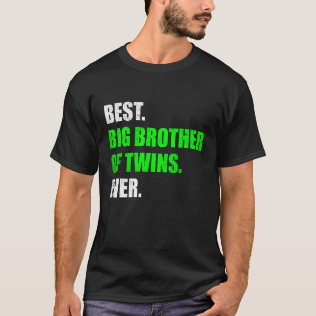T-shirt Big Brother de Twins Grossesse Faire-part Big Br (Devant)