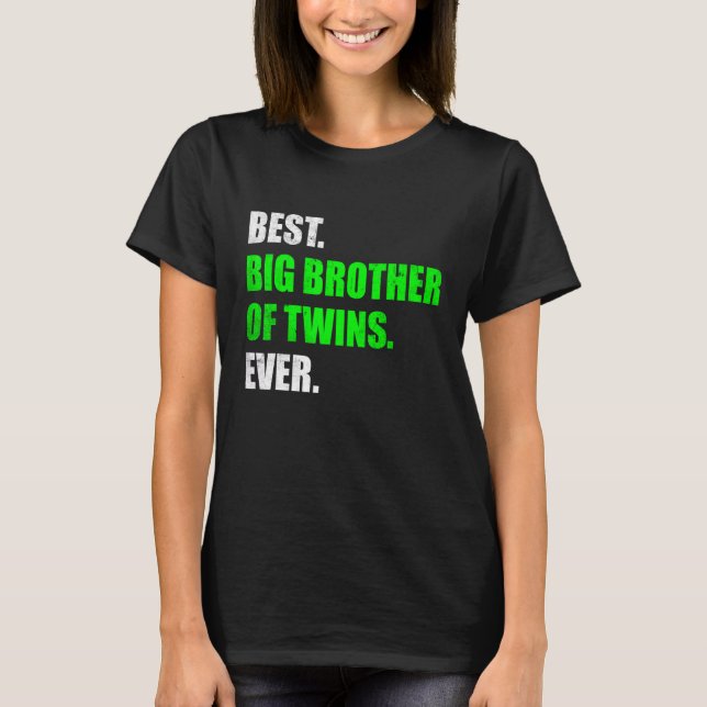 T-shirt Big Brother de Twins Grossesse Faire-part Big Br (Devant)