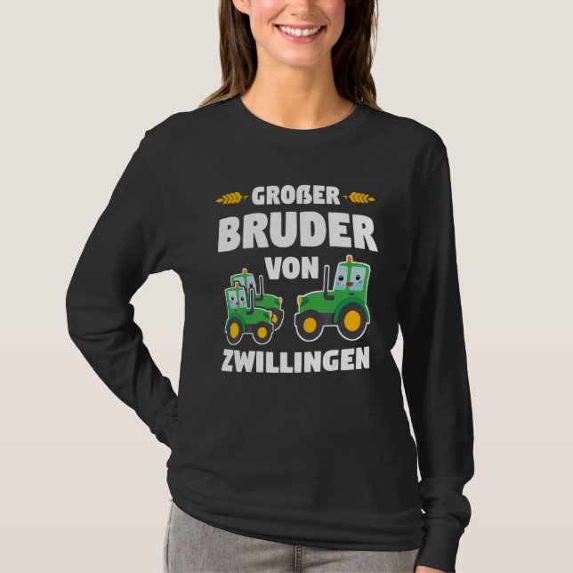 T-shirt Big Brother De Twins Tracteur Bauer (Devant)