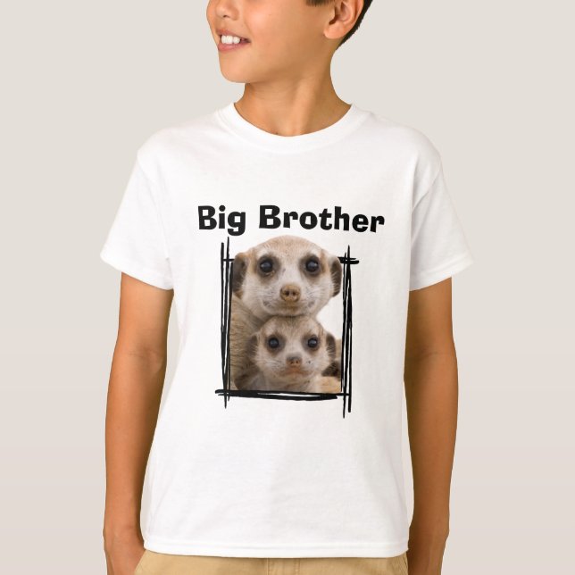 T-shirt Big Brother design meerkat mignon (Devant)