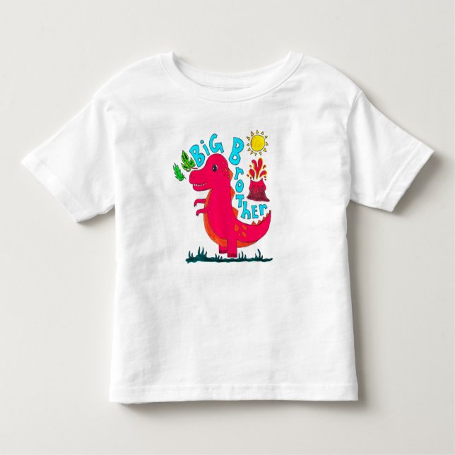 T-shirt "Big Brother" Dinosaur Toddler (Devant)