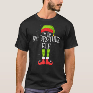 T-shirt Big Brother Elf Matching Family Group Christmas Pa