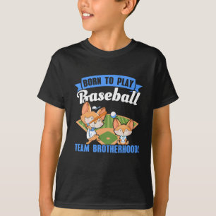 T-shirt Big Brother Little Brother - Joueurs De Baseball