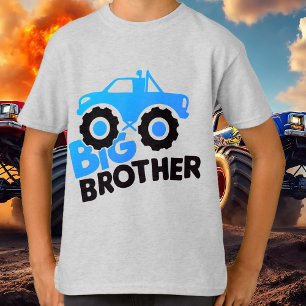 T-shirt Big Brother Monster Truck Tee Graphisme Cool pou