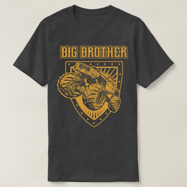 T-shirt Big Brother Monster Truck Toddler 1 (Design devant)