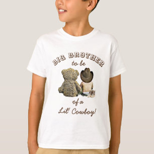 T-shirt Big Brother sera un Lil' Cowboy & Teddy Bear