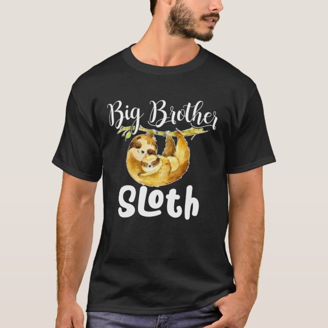 T-shirt Big Brother Sloth Matching Family Cute  Mother s D (Devant)