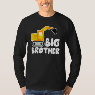 T-shirt Big Brother Tractor Toddler Excavator Cute
