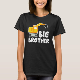 T-shirt Big Brother Tractor Toddler Excavator Cute