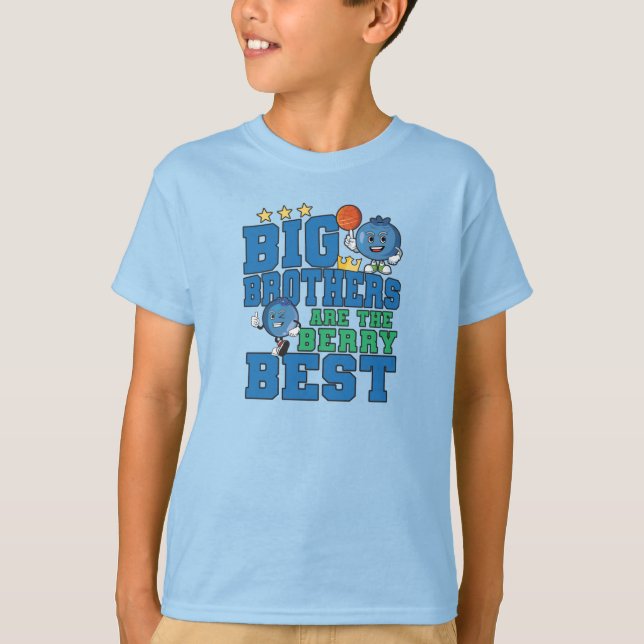 T-shirt Big Brothers are the Berry Best - Blueberry Pun (Devant)