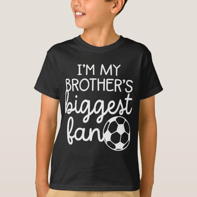 T-shirt Big Brothers de football le plus grand fan de Litt (Devant)