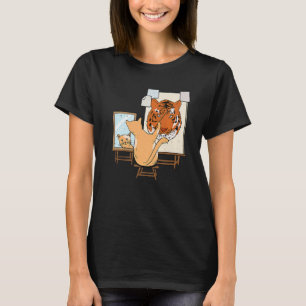 T-shirt Big Cat History Beaux Arts Chat pour un artiste Ch