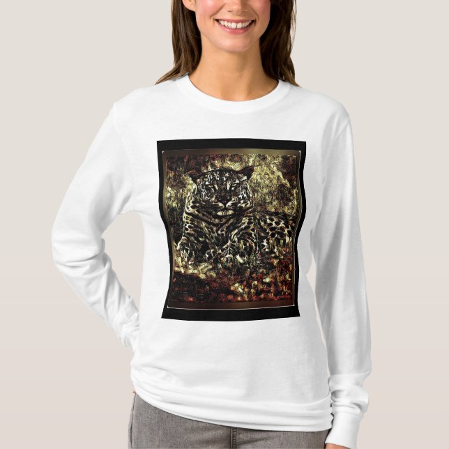 T-shirt Big Cat Models : Leopard Laze 01-03 (Devant)