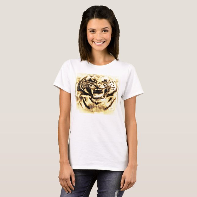 T-shirt Big Cat Models : Mad Tigers 01-01 (Devant entier)
