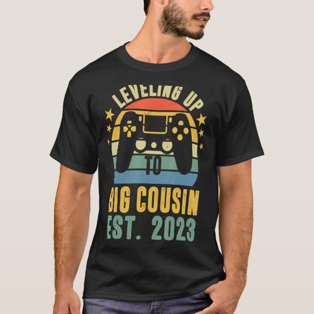 T-shirt Big Cousin 2023 Leveling Up to Cousin 2023 Baby An (Devant)