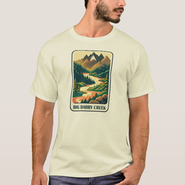 T-shirt Big Darby Creek Ohio Couleurs (Devant)
