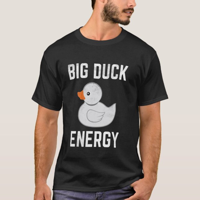 T-shirt Big Duck Energy Funny Mème Gris Caoutchouc Gris Du (Devant)