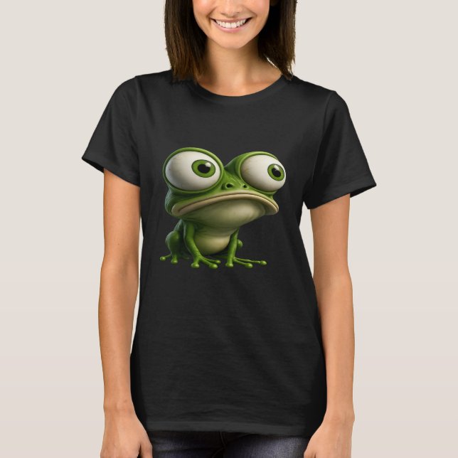 T-shirt Big-Eyed Cartoon Frog (Devant)