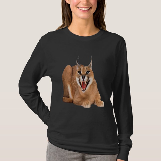 T-shirt Big Floppa Cat caracal (Devant)